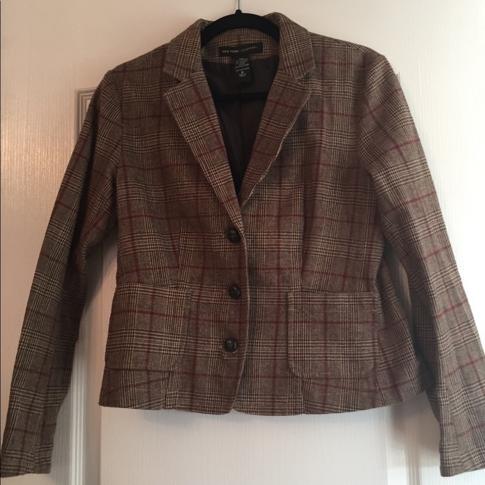 New York and Company Plaid blazer